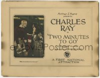 9y227 TWO MINUTES TO GO TC 1921 college football player Charles Ray & pretty Mary Anderson, rare!