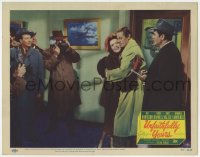 9y923 UNFAITHFULLY YOURS LC #4 1948 reporters photograph Linda Darnell & Rex Harrison hugging!