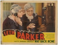 9y950 WAY BACK HOME LC 1932 close up of Phillips Lord as Seth Parker with wife talking on phone!
