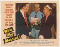 9y957 WE'RE NOT MARRIED LC #2 1952 close up of happy Ginger Rogers laughing at Fred Allen!