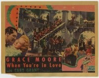 9y962 WHEN YOU'RE IN LOVE LC 1937 Aussie opera star Grace Moore singing on balcony as band plays!