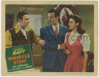 9y965 WHISTLE STOP LC 1946 close up of George Raft, Tom Conway & young Ava Gardner!