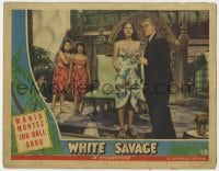 9y967 WHITE SAVAGE LC 1943 great image of sexy Maria Montez & native girls with Sidney Toler!