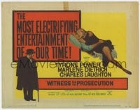 9y242 WITNESS FOR THE PROSECUTION TC 1958 Billy Wilder, Tyrone Power, Marlene Dietrich, Laughton