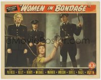 9y983 WOMEN IN BONDAGE LC 1943 scared Nancy Kelly bound & whipped by Gertrude Michael & other Nazis