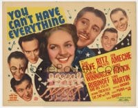 9y248 YOU CAN'T HAVE EVERYTHING TC 1937 Alice Faye, The Ritz Bros, Don Ameche & more!