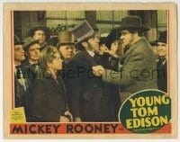 9y996 YOUNG TOM EDISON LC 1940 inventor Mickey Rooney watches man threaten George Bancroft!
