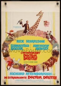 9z450 DOCTOR DOLITTLE Belgian 1967 Rex Harrison speaks with animals, Richard Fleischer, art by Ray!