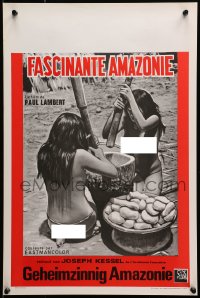 9z469 FRATERNELLE AMAZONIE Belgian 1965 Paul Lambert, nearly naked natives at work!