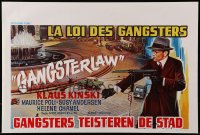 9z473 GANGSTER'S LAW Belgian 1969 Siro Marcellini's La Legge dei gangsters, art of Klaus Kinski!