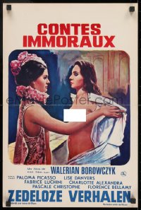 9z491 IMMORAL TALES Belgian 1974 Contes Immoraux, LOTS of naked sexy French babes!