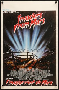 9z493 INVADERS FROM MARS Belgian 1986 Tobe Hooper, art by Rider, there's no place on Earth to hide!