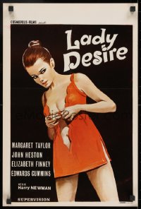 9z500 LADY DESIRE Belgian 1969 best full-length art of sexiest Margaret Taylor in red nightie!
