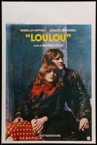 9z506 LOULOU Belgian 1980 great close-up of Gerard Depardieu & Isabelle Huppert!