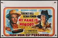 9z523 MY NAME IS NOBODY Belgian 1974 Il Mio nome e Nessuno, art of Henry Fonda & Terence Hill!