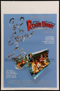 9z592 WHO FRAMED ROGER RABBIT Belgian 1988 Robert Zemeckis, Bob Hoskins, sexy Jessica Rabbit!