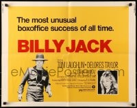9z821 BILLY JACK 1/2sh R1973 Tom Laughlin, Delores Taylor, most unusual boxoffice success ever!