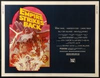 9z845 EMPIRE STRIKES BACK 1/2sh R1982 George Lucas sci-fi classic, cool artwork by Tom Jung!
