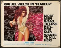 9z850 FLAREUP 1/2sh 1970 most men want to love sexy Raquel Welch, but one man wants to kill her!