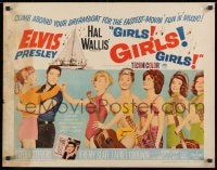 9z855 GIRLS GIRLS GIRLS 1/2sh 1962 swingin' Elvis Presley, Stella Stevens & a line of sexy girls!