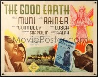 9z856 GOOD EARTH 1/2sh R1962 Asian Paul Muni & Luise Rainer, from Pearl S. Buck novel!