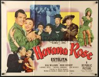 9z866 HAVANA ROSE style B 1/2sh 1951 sexy Cuban Estelita Rodriguez, Bill Williams, Florence Bates!