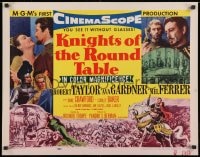 9z878 KNIGHTS OF THE ROUND TABLE style B 1/2sh 1954 Robert Taylor as Lancelot, sexy Ava Gardner!