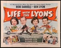 9z882 LIFE WITH THE LYONS 1/2sh 1954 Bebe Daniels, Ben Lyon, Barbara Lyon, Richard Lyon!