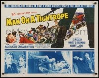 9z899 MAN ON A TIGHTROPE 1/2sh 1953 directed by Elia Kazan, sexy circus performer Terry Moore!