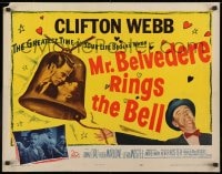 9z902 MR. BELVEDERE RINGS THE BELL 1/2sh 1951 artwork of Clifton Webb winking at lovers!