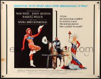 9z906 MYRA BRECKINRIDGE 1/2sh 1970 John Huston, Mae West & sexy Raquel Welch in patriotic outfit