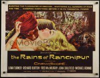 9z921 RAINS OF RANCHIPUR 1/2sh 1955 art of Lana Turner & Burton, rains couldn't wash their sin away