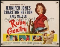 9z929 RUBY GENTRY 1/2sh 1953 super sleazy bad girl Jennifer Jones with rifle, Charlton Heston!
