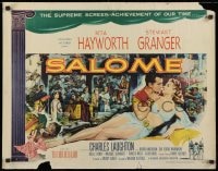 9z936 SALOME style A 1/2sh 1953 art of sexy Biblical Rita Hayworth romanced by Stewart Granger!