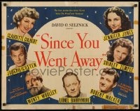 9z951 SINCE YOU WENT AWAY 1/2sh 1944 Claudette Colbert, Jennifer Jones, Shirley Temple & more!