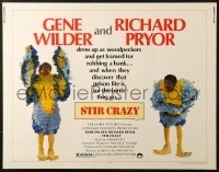 9z960 STIR CRAZY 1/2sh 1980 Gene Wilder & Richard Pryor in chicken suits, directed by Poitier!