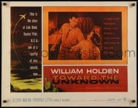 9z982 TOWARD THE UNKNOWN 1/2sh 1956 William Holden & Virginia Leith in sci-fi space travel!