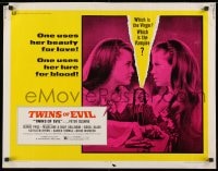 9z983 TWINS OF EVIL 1/2sh 1972 one uses her beauty for love, one uses her lure for blood, vampires!