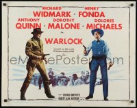 9z992 WARLOCK 1/2sh 1959 Dorothy Malone, Henry Fonda, Anthony Quinn & Richard Widmark!