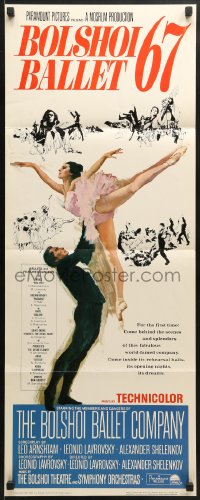 9z025 BOLSHOI BALLET 67 insert 1966 famous Russian ballet, Terpning art of sexy dancing ballerina!