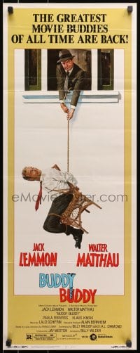 9z033 BUDDY BUDDY insert 1981 Matthau holds tied up Jack Lemmon hanging from rope out window!