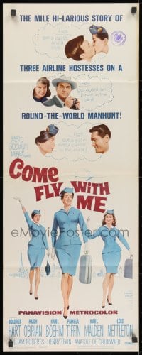 9z044 COME FLY WITH ME insert 1963 sexy airline hostesses in a romantic round-the-world manhunt!