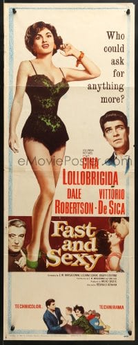 9z068 FAST & SEXY insert 1961 who could ask for more than half-dressed sexy Gina Lollobrigida!