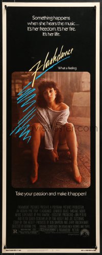 9z074 FLASHDANCE insert 1983 sexy dancer Jennifer Beals, take your passion and make it happen!