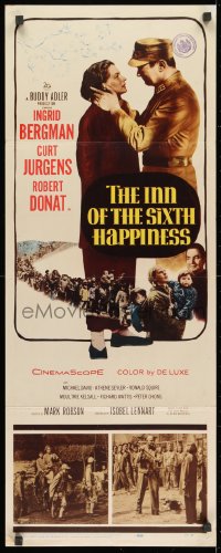 9z090 INN OF THE SIXTH HAPPINESS insert 1959 Ingrid Bergman & Curt Jurgens, Robert Donat!