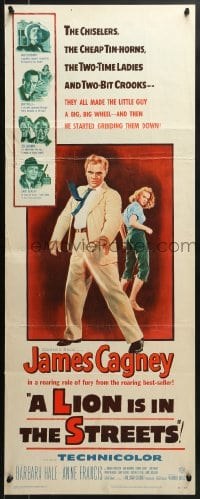 9z101 LION IS IN THE STREETS insert 1953 James Cagney, two-time ladies & two-bit crooks!