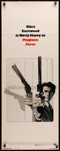 9z111 MAGNUM FORCE insert 1973 action image of Clint Eastwood as Dirty Harry pointing his huge gun!