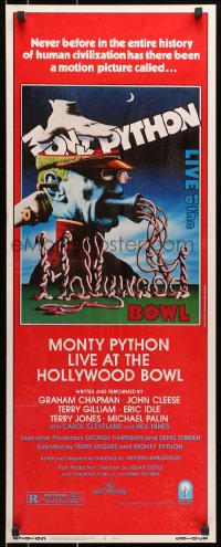9z121 MONTY PYTHON LIVE AT THE HOLLYWOOD BOWL insert 1982 great wacky meat grinder image!