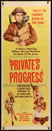 9z131 PRIVATE'S PROGRESS insert 1956 John Boulting directed, Richard Attenborough, Dennis Price