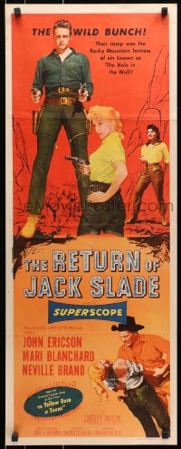 9z133 RETURN OF JACK SLADE insert 1955 western cowboy John Ericson, sexy Mari Blanchard!